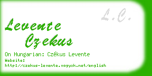 levente czekus business card