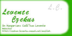 levente czekus business card